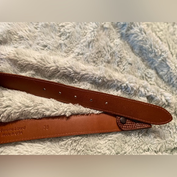 Genuine Lizard Skin Brown Belt size 38 - Never Worn - Picture 4 of 8
